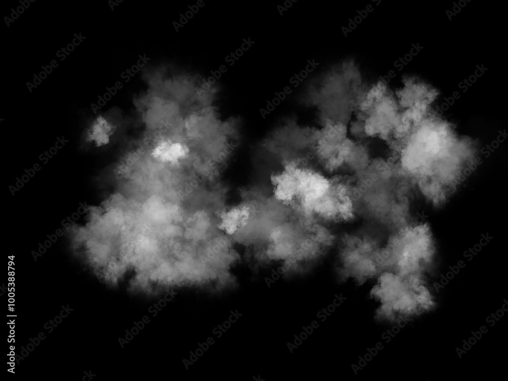 white smoke cloud on Isolated black background . Misty fog effect texture overlays white smoke cloud on Isolated black background . Misty fog effect texture overlays
