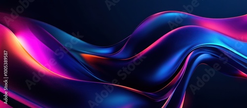 Abstract Waves of Color - A Vibrant Digital Art