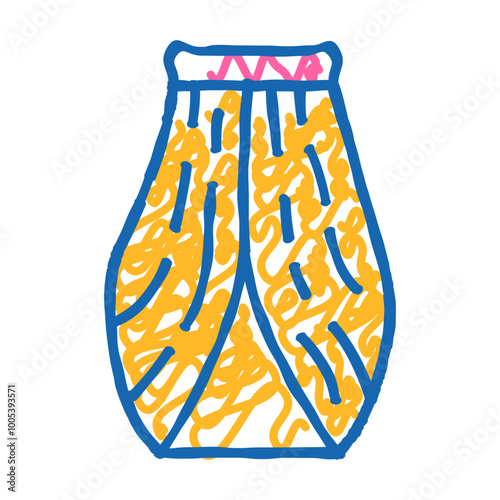 cowl skirt doodle icon sketch vector. cowl skirt sign. isolated symbol illustration