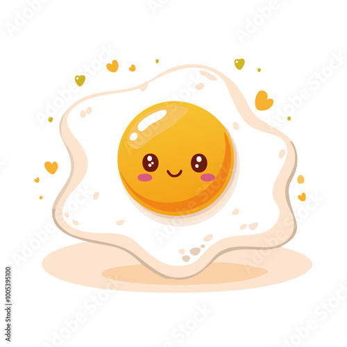 Fried Egg Food Eat Meal Snack Cuisine Animation Kawaii Character
