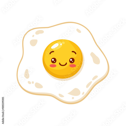 Fried Egg Food Eat Meal Snack Cuisine Animation Kawaii Character
