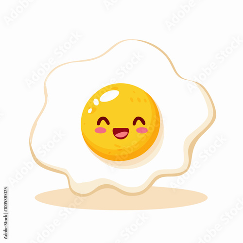 Fried Egg Food Eat Meal Snack Cuisine Animation Kawaii Character
