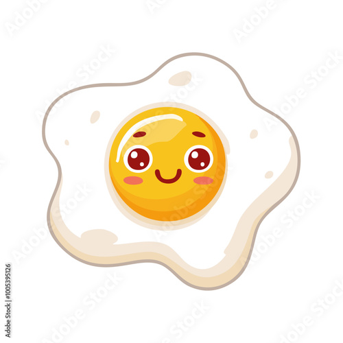 Fried Egg Food Eat Meal Snack Cuisine Animation Kawaii Character
