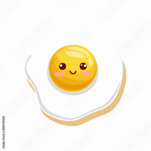 Fried Egg Food Eat Meal Snack Cuisine Animation Kawaii Character

