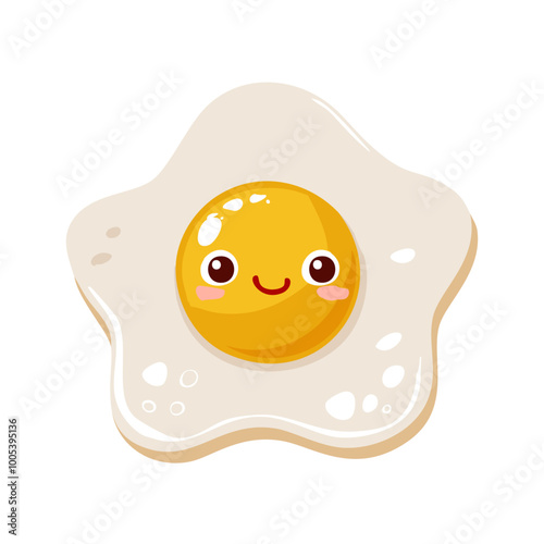 Fried Egg Food Eat Meal Snack Cuisine Animation Kawaii Character
