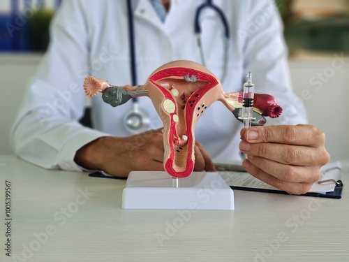 Tableau sur toile Treatment or vaccination of the uterus, STDs or diseases of the genital organs a