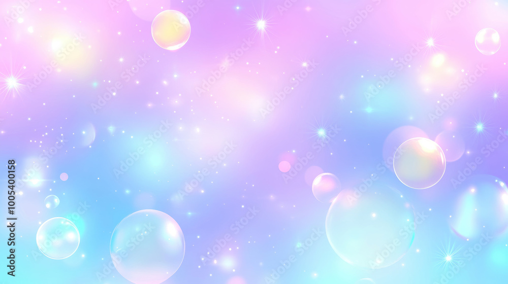 Soft pastel colors blend beautifully in this dreamy background, featuring ethereal bubbles and sparkling stars that create whimsical atmosphere Soft pastel colors blend beautifully in this dreamy background, featuring ethereal bubbles and sparkling stars that create whimsical atmosphere