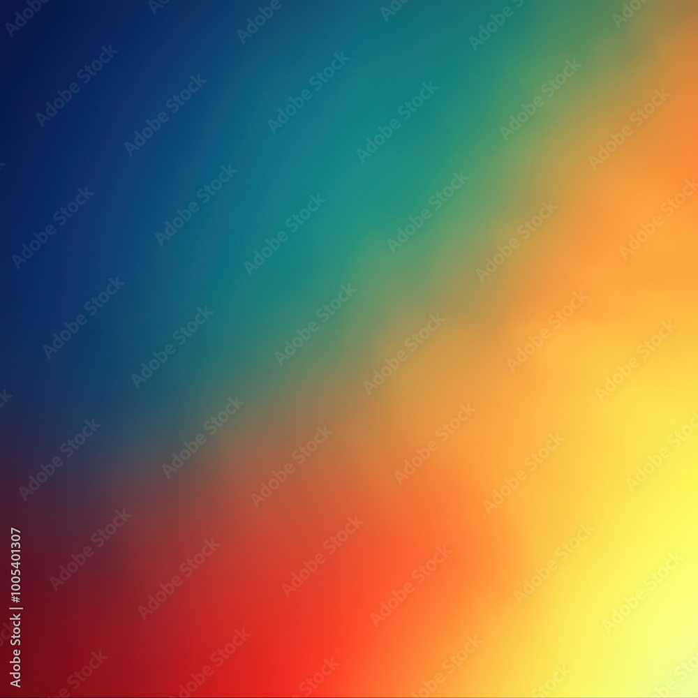 Vibrant gradient background featuring bright colors transitioning from blue to yellow, creating warm and inviting atmosphere. This abstract design is perfect for various creative projects