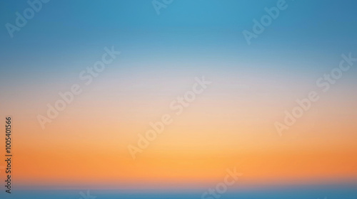 serene gradient of blue and orange hues creates calming atmosphere, perfect for backgrounds or artistic projects. soft transition evokes tranquility and peace