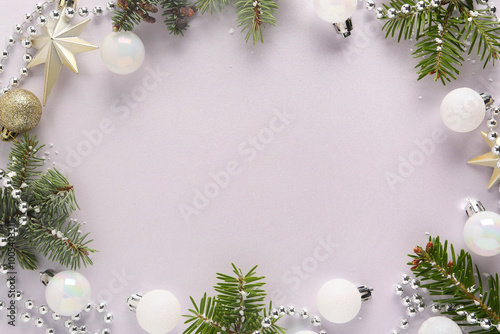 Frame made of fir tree bran...