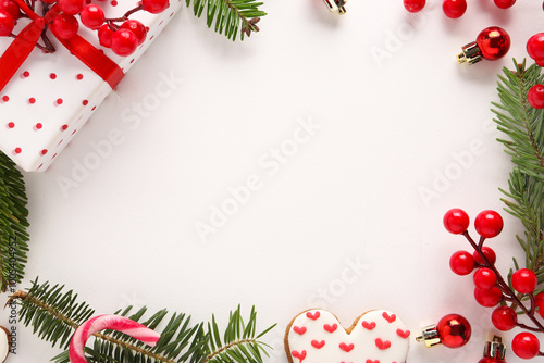 Frame made of gift box, fir...