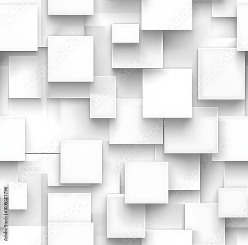 Wallpaper Mural 3d seamless pattern of white blocks Torontodigital.ca