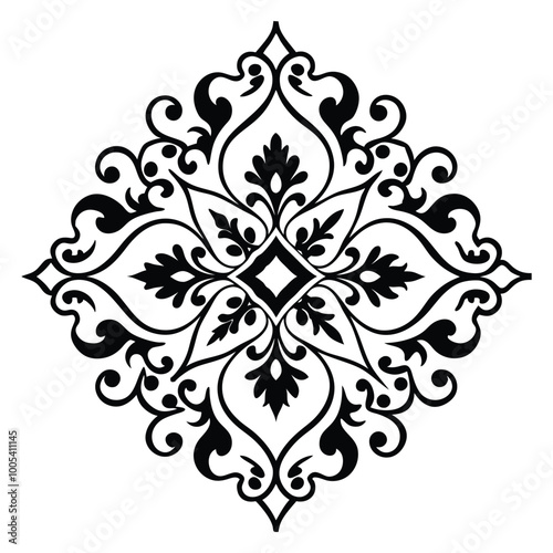 Floral design pattern ornament vector illustration for free download