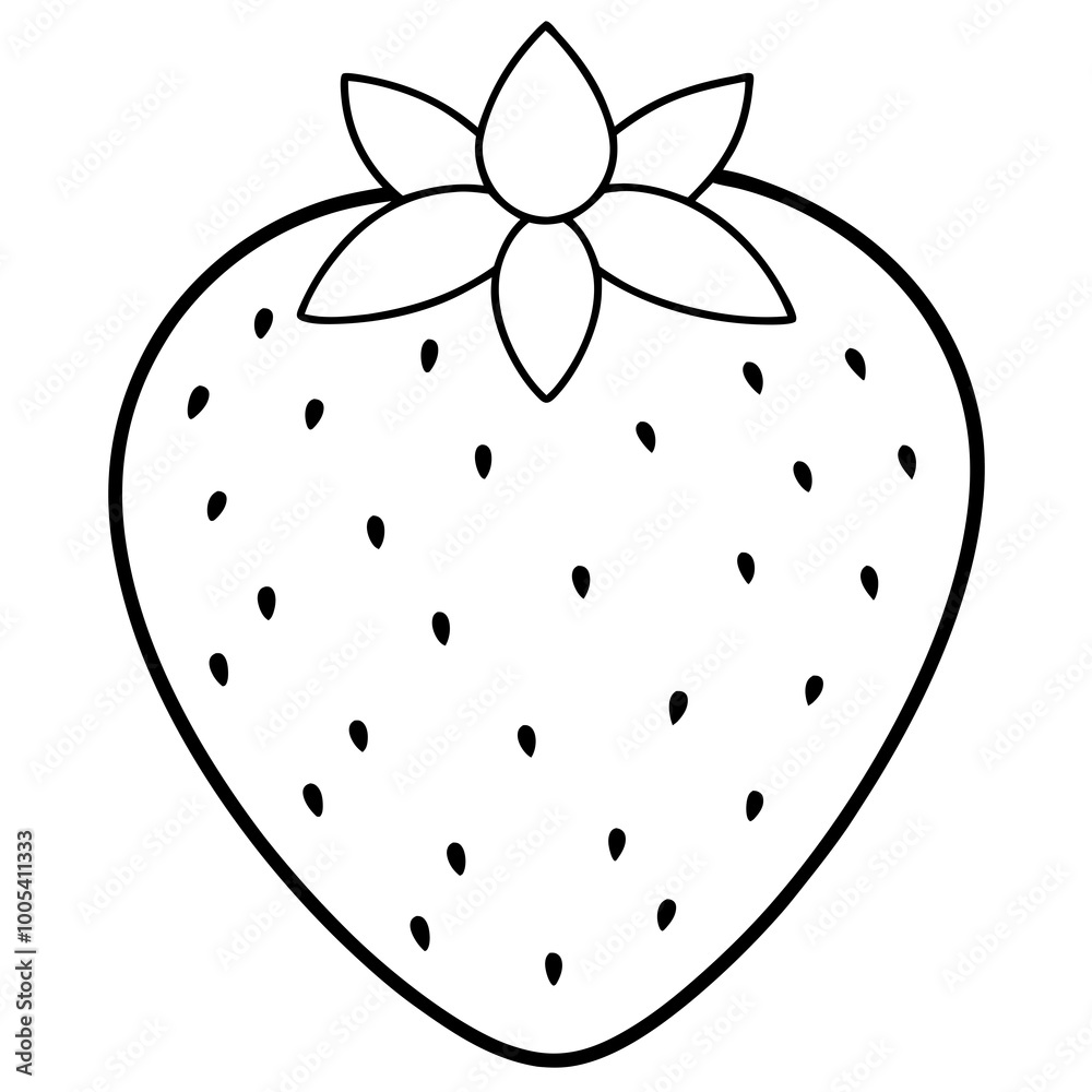Plump Strawberry with Seeds and Green Leaves Vector Illustration for Freshness
Plump Strawberry with Seeds and Green Leaves Vector Illustration for Freshness