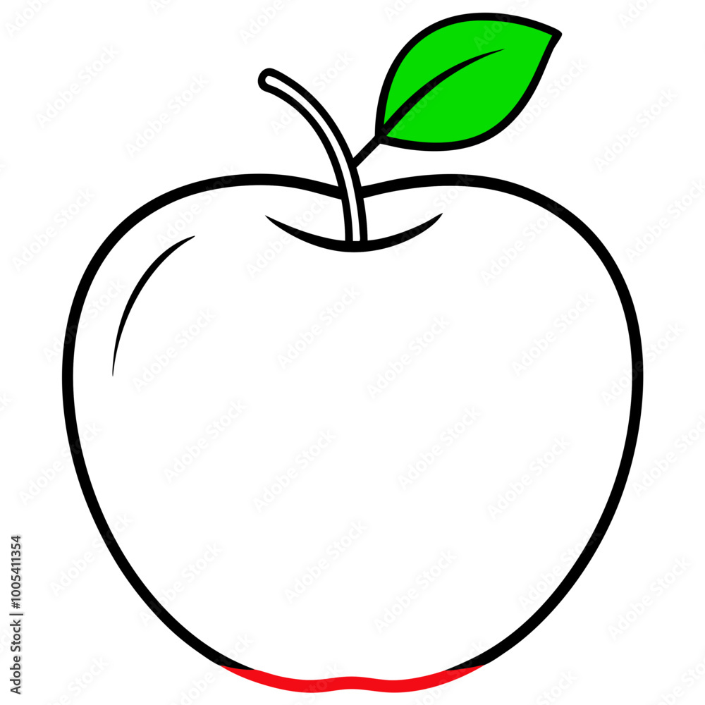 Beautiful Shiny Red Apple Vector Artwork Perfect for Kitchen Decor and Healthy Living
