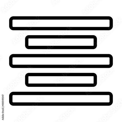 Center Alignment Vector Line Icon Design