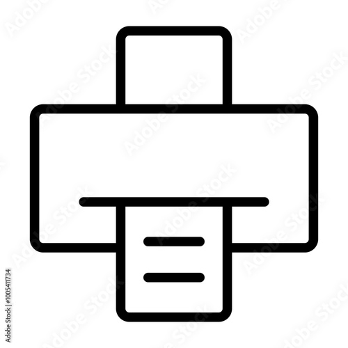 Print Vector Line Icon Design