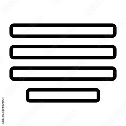 Justified Vector Line Icon Design
