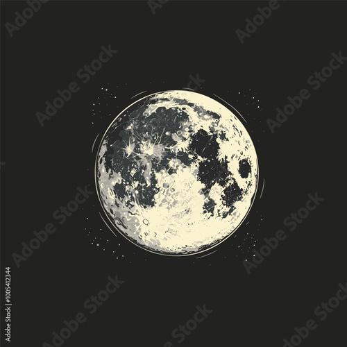 Beautiful full moon illustration