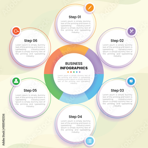  infographics business chart design template.