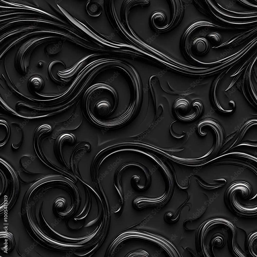 3d vector seamless pattern on a dark grey background 3d vector seamless pattern on a dark grey background