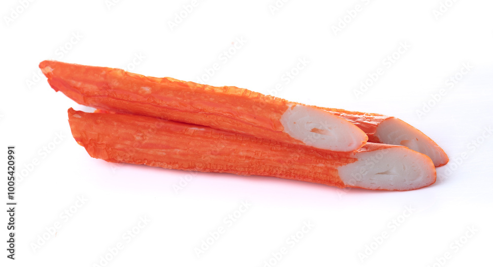 Crab stick isolated on white background Crab stick isolated on white background