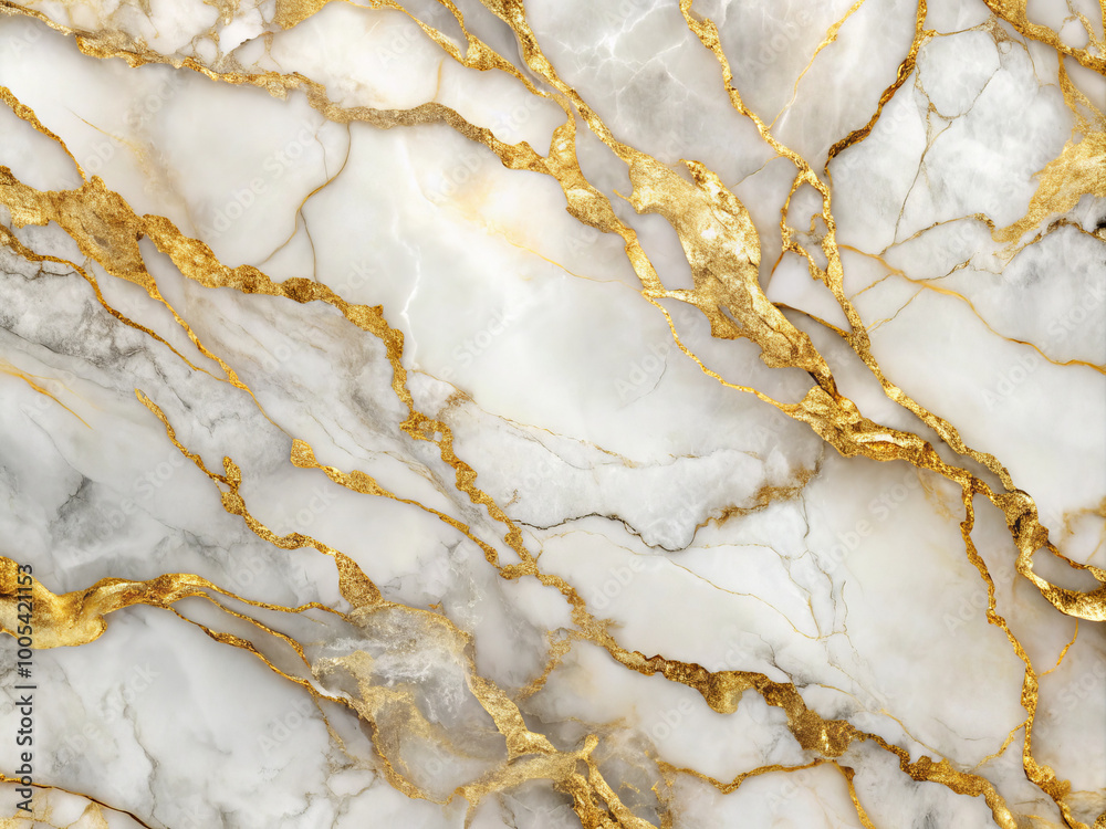 Luxurious white marble with intricate gold veins creates elegant and sophisticated design, perfect for upscale interiors and artistic projects Luxurious white marble with intricate gold veins creates elegant and sophisticated design, perfect for upscale interiors and artistic projects