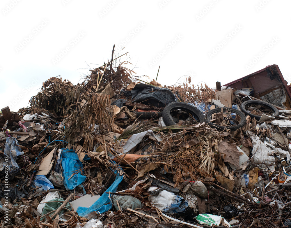pile of garbage isolated on white background pile of garbage isolated on white background