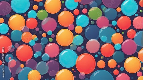 Multicolored background with bubble pattern