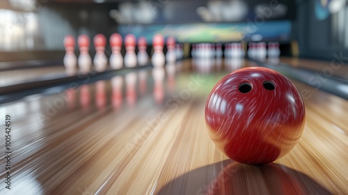 bowling ball and pins