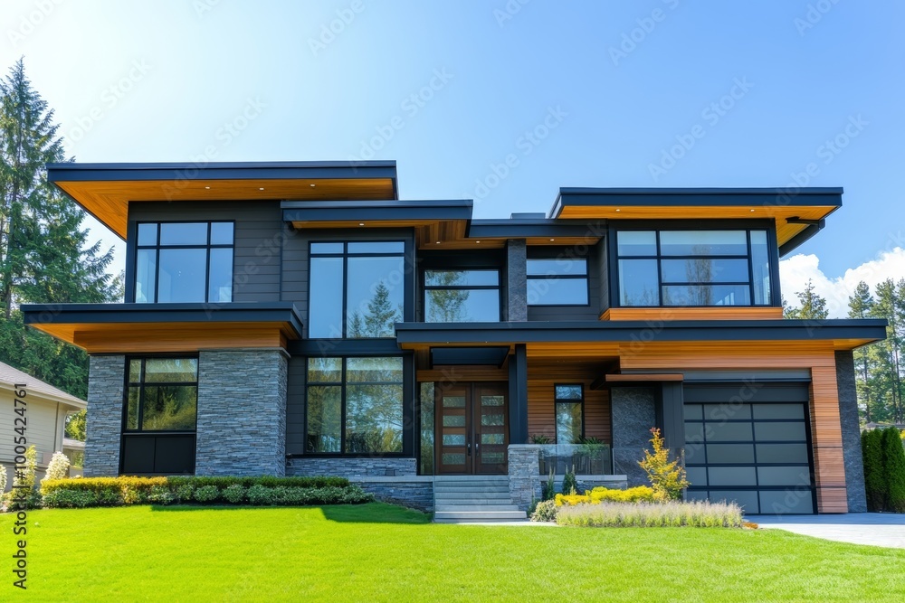 Modern Luxury Home with Expansive Windows