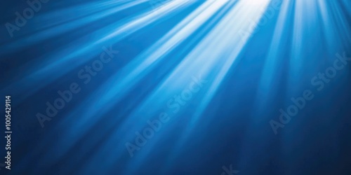 Bright Light Shining on Blue Background