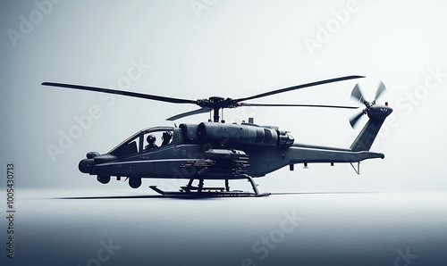 Military Helicopter Ready for Action