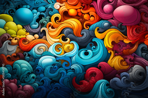 Abstract Colorful Waves