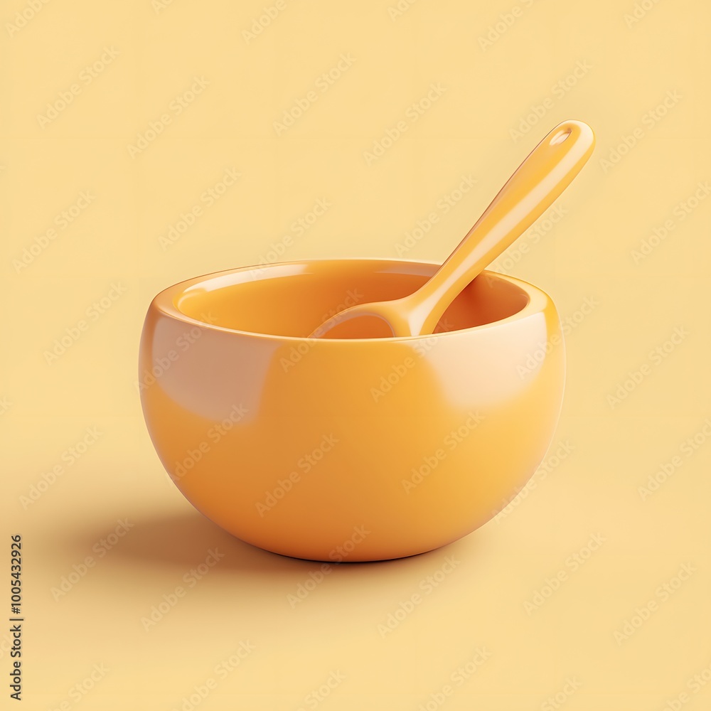 3D illustration of mixing bowl, cooking and baking 3D illustration of mixing bowl, cooking and baking