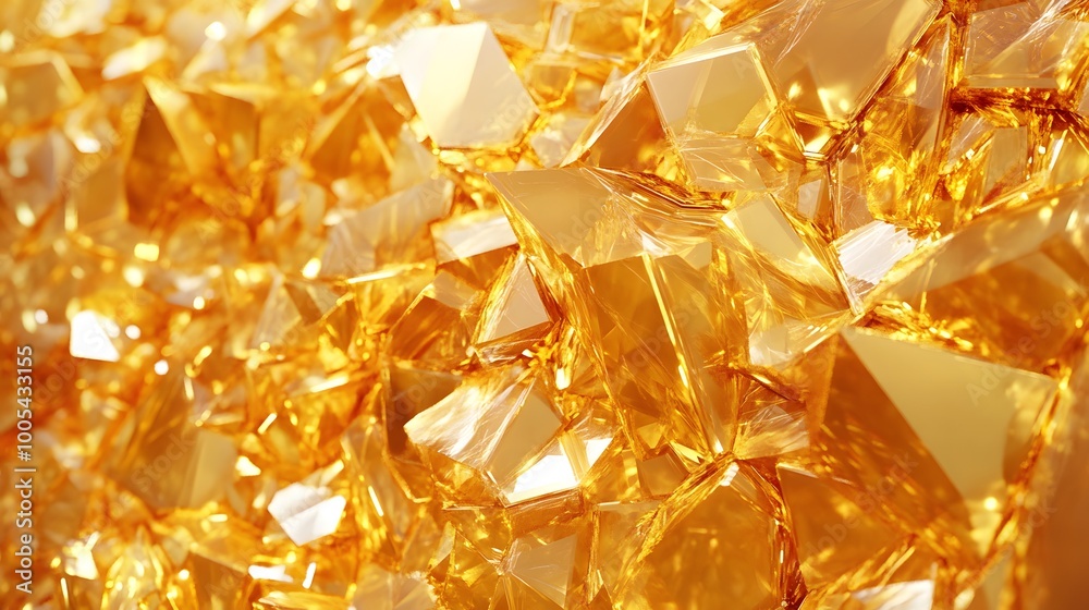 3d render, abstract gold crystal background, faceted texture, macro panorama, wide panoramic polygonal wallpaper. 3d render, abstract gold crystal background, faceted texture, macro panorama, wide panoramic polygonal wallpaper.