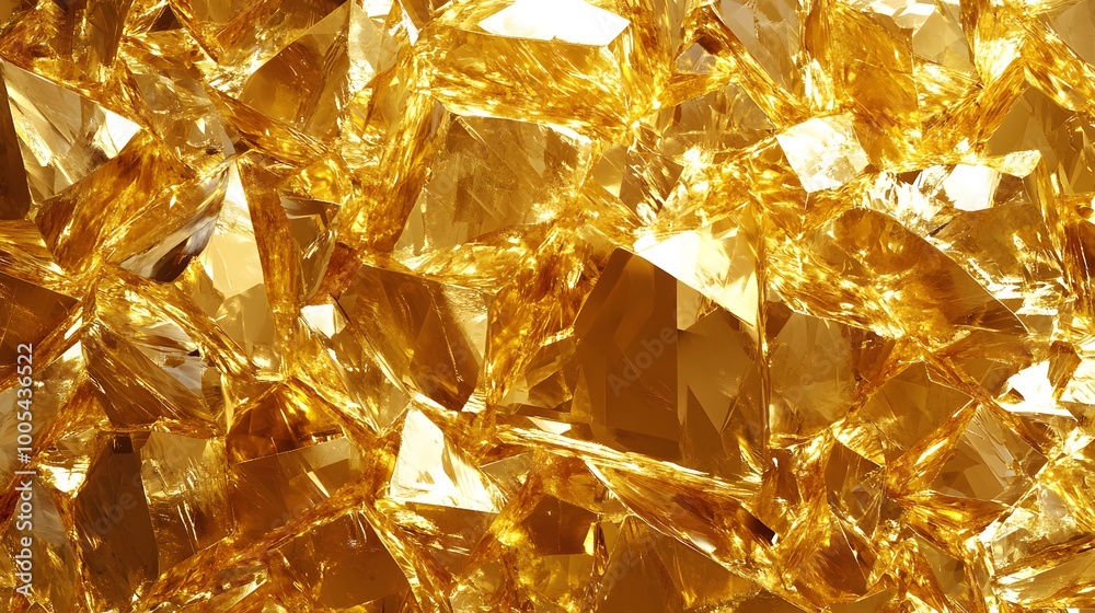 3d render, abstract gold crystal background, faceted texture, macro panorama, wide panoramic polygonal wallpaper. 3d render, abstract gold crystal background, faceted texture, macro panorama, wide panoramic polygonal wallpaper.