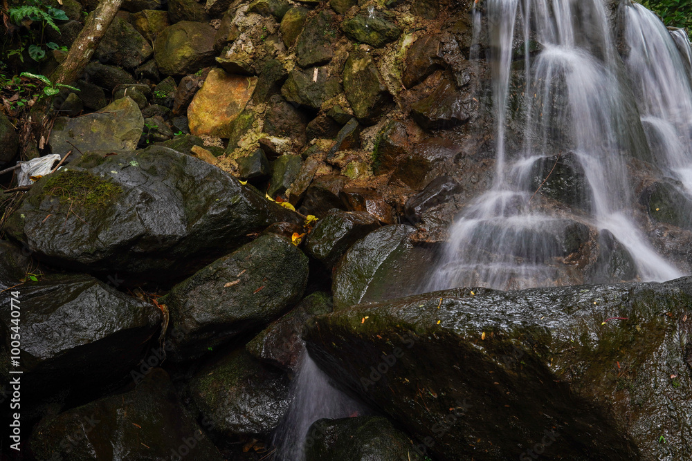 beautiful waterfall in the forest of Bogor, West Java. beautiful waterfall in the forest of Bogor, West Java.
