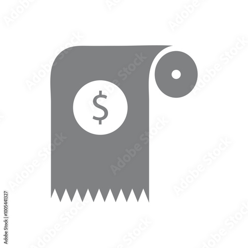 Invoice icon logo design template isolated illustration
