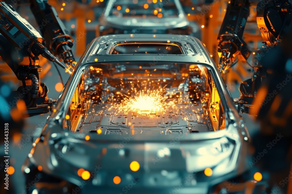 custom made wallpaper toronto digitalAutomated Robotic Welding in Car Manufacturing Plant