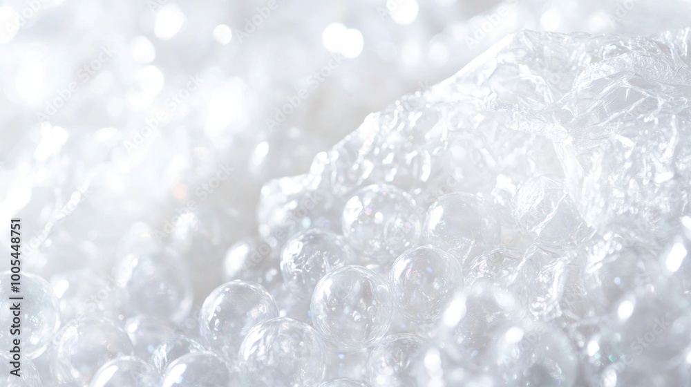 A close-up of translucent bubbles and textured material, creating an abstract, ethereal effect. A close-up of translucent bubbles and textured material, creating an abstract, ethereal effect.