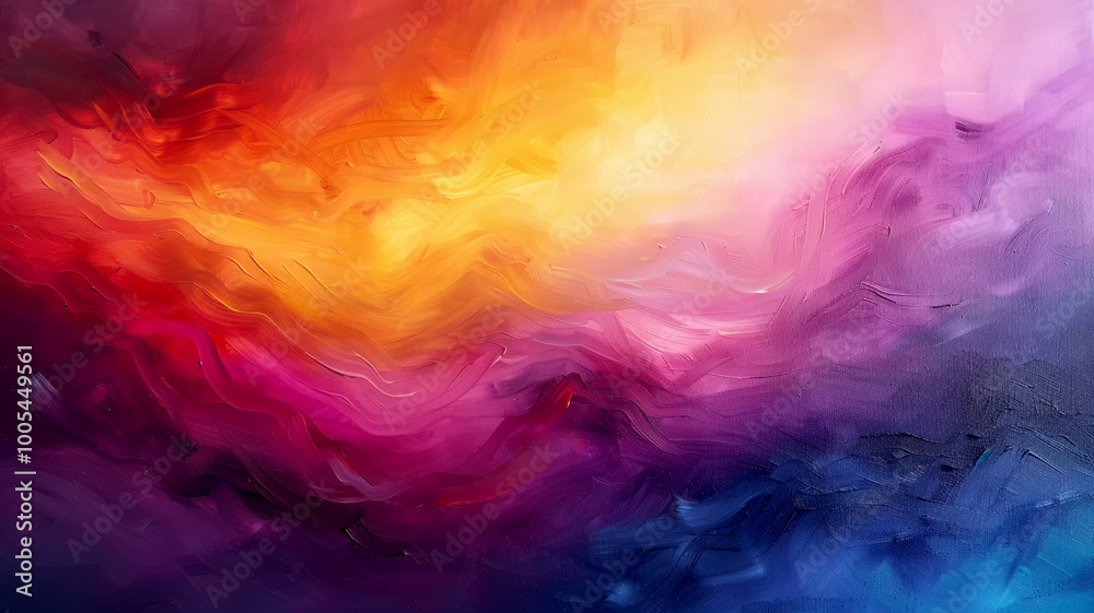 A vibrant swirl of colors creating a mesmerizing abstract landscape at twilight A vibrant swirl of colors creating a mesmerizing abstract landscape at twilight