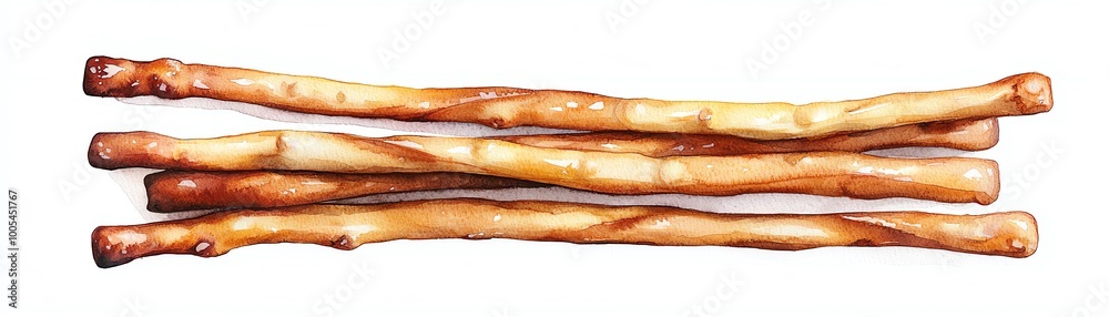 A close-up view of crispy breadsticks arranged neatly, perfect for appetizers or snacking. Ideal for food photography. A close-up view of crispy breadsticks arranged neatly, perfect for appetizers or snacking. Ideal for food photography.