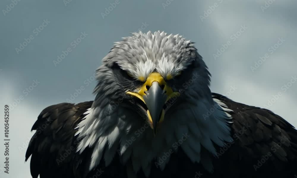 Scary wild animal eagle snarls. Generative AI Scary wild animal eagle snarls. Generative AI