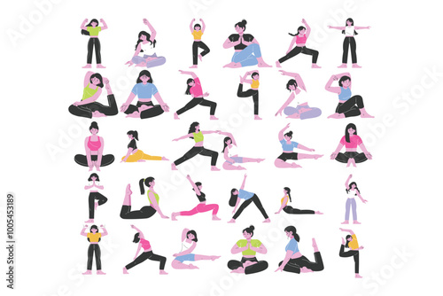 Flat Design Women Wellness Illustration
