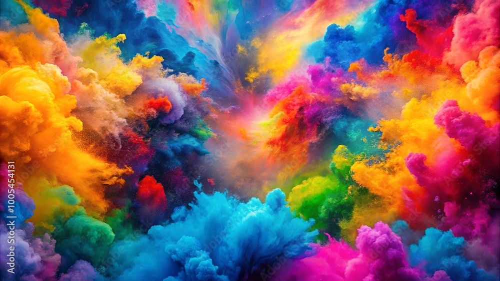Ethereal explosion of vibrant hues swirling and dancing in the cosmic expanse Ethereal explosion of vibrant hues swirling and dancing in the cosmic expanse