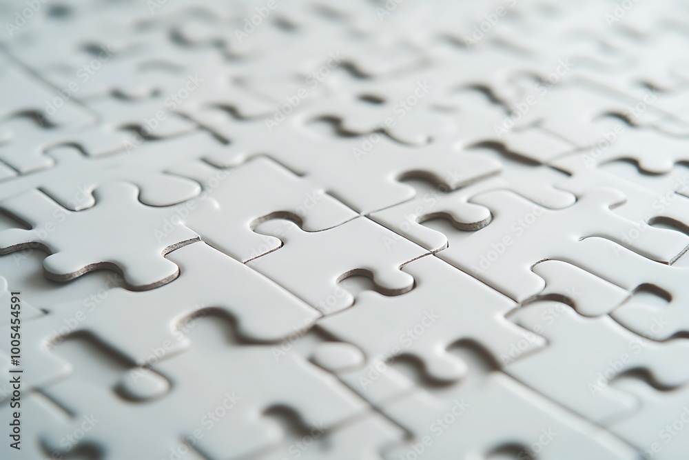 Close up of white jigsaw for business concept Close up of white jigsaw for business concept