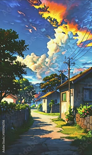 A beautiful landscape of a house