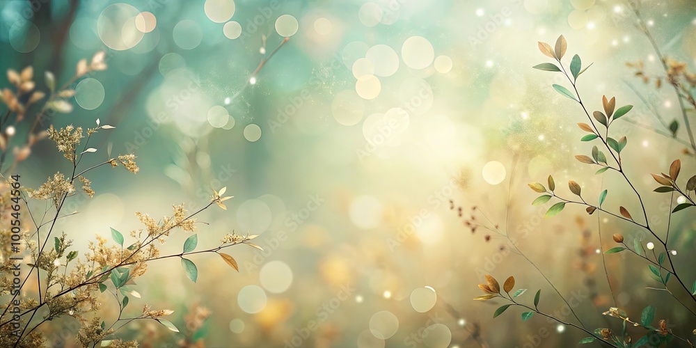 Golden Hour Branches in Soft Focus Bokeh Light Golden Hour Branches in Soft Focus Bokeh Light