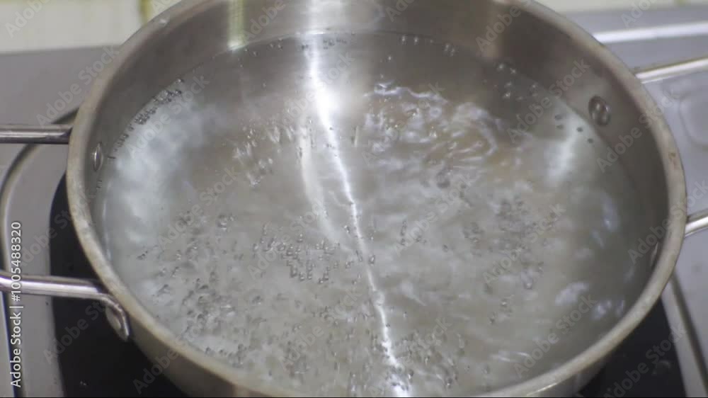 boil water in a pan boil water in a pan